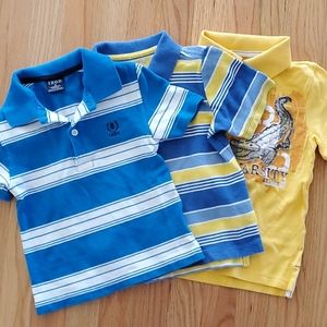 Lot of three 4t boys polo shirts